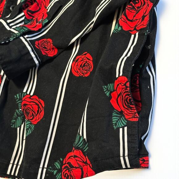 Fresh Prints of Bel-Air Men's Rose Shirt 2XL Button Front Striped Western Retro - Picture 5 of 8